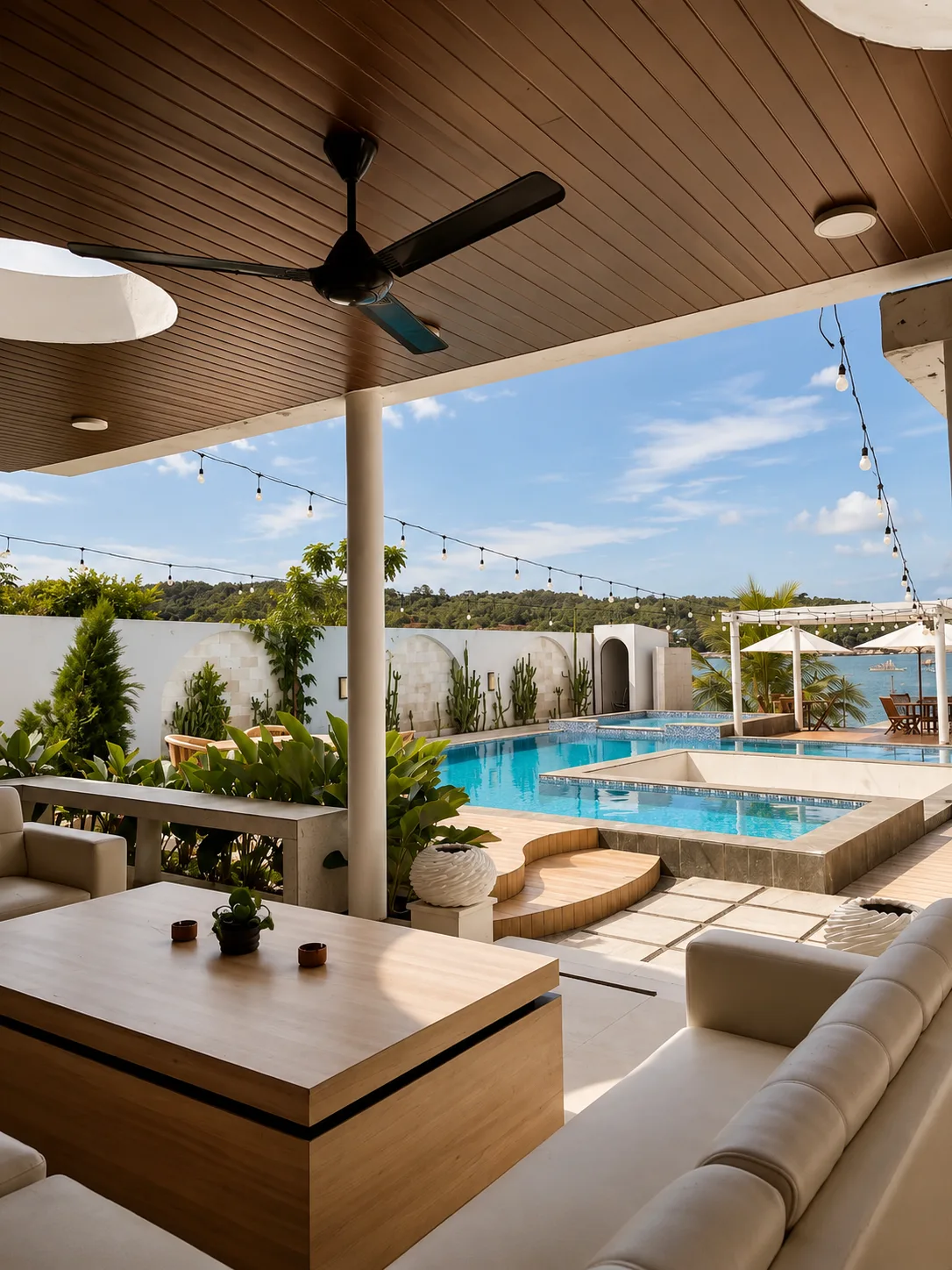 Overview of the Atana Villa pool complex